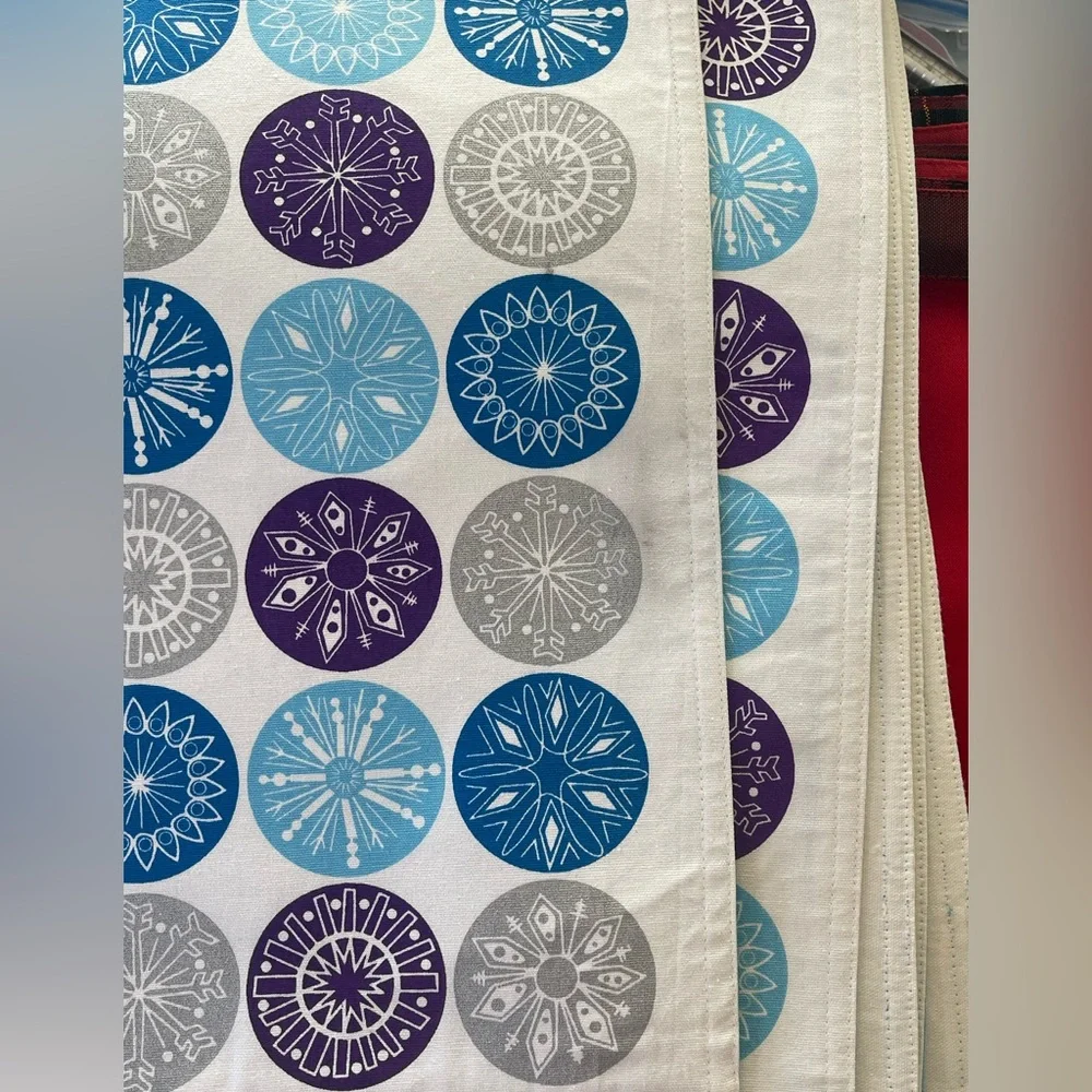 Jonathan Adler Set of 6 Blue and Purple Circle Pattern Placemats